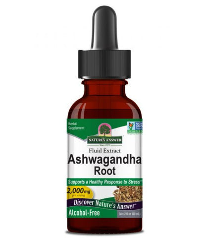 Ashwagandha Liquid Extract 60ml Alcohol Free - Terveys Health Store